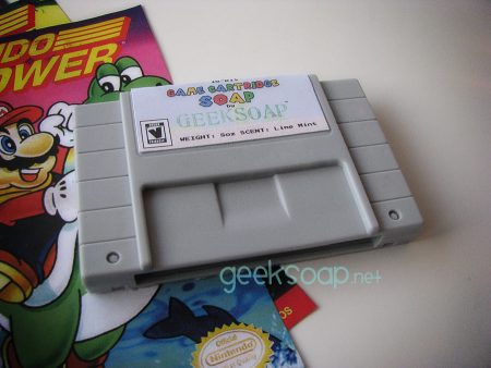 Nintendo SNES game cartridge geek soap by GEEKSOAP.net