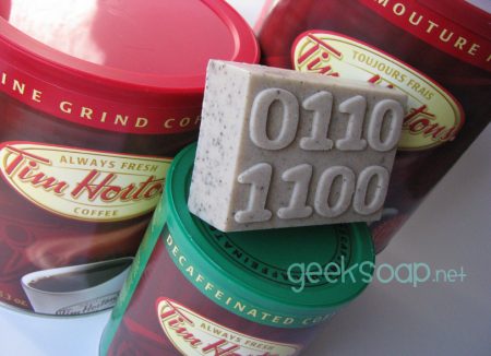 binary geek soap - oatmeal coffee massage geek soap binary bar by GEEKSOAP.net