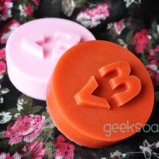 Less Than Three heart emoticon geek soap by GEEKSOAP.net