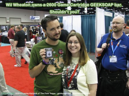 atari 2600 game cartridge soap by GEEKSOAP.net with Wil Wheaton!
