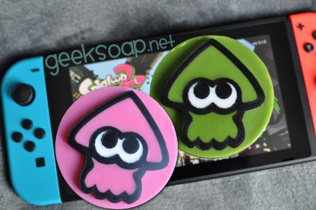 pink and green inkling Splatoon geeky soap by GEEKSOAP.net